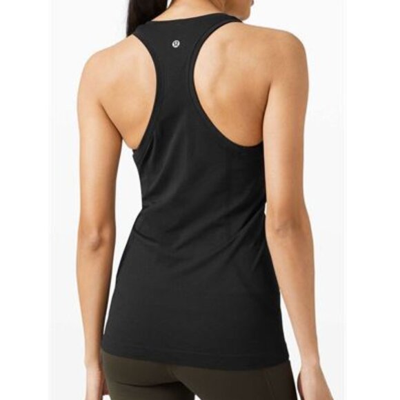 LULULEMON RACERBACK TANK TOP BLACK AND SPARKLES DESIGN SIZE 10 stock 2 - Picture 3 of 3